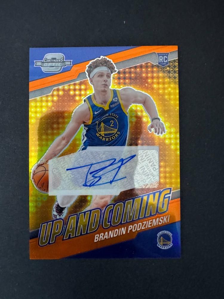 2023-24 Contenders Optic Up And Coming RC Auto Orange BRANDIN PODZIEMSKI /25