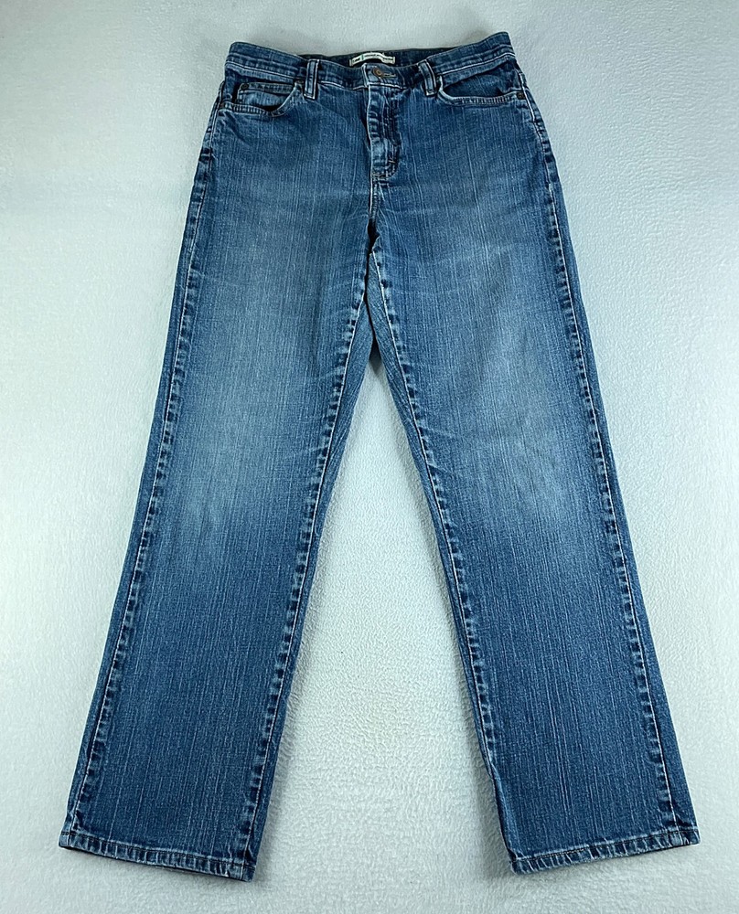 Lee Women's Blue Tag Mid Rise Straight Jeans Size 6 30x31 Denim