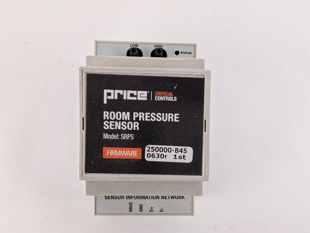 Price Critical Controls Room Pressure Sensor SRPS Model 250000-845 Free Ship