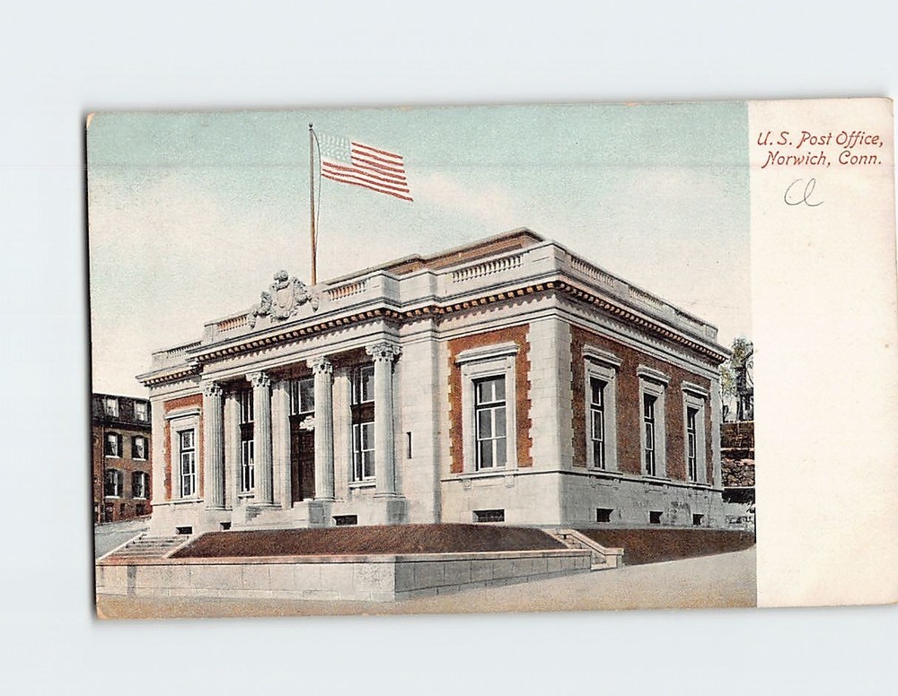 Postcard US Post Office Norwich Connecticut