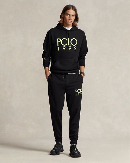 Polo Ralph Lauren Logo Fleece Jogger Pant Polo Black Size L  MSRP:$168