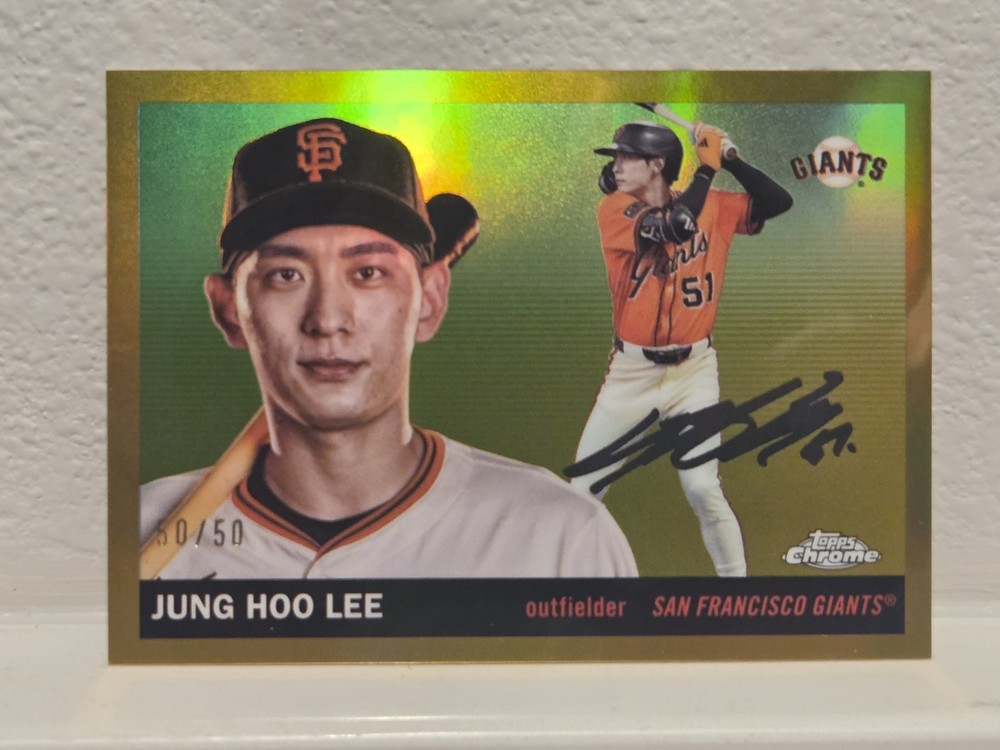 2025 Topps Chrome Platinum Jung Hoo Lee Gold Refractor 50/50 Giants