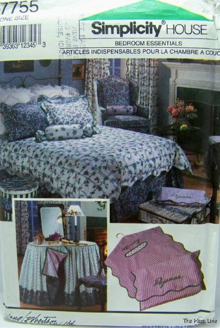 Simplicity HOUSE 7755 Bedroom Home Decor Comforter Shams Dust Ruffle ++ Pattern