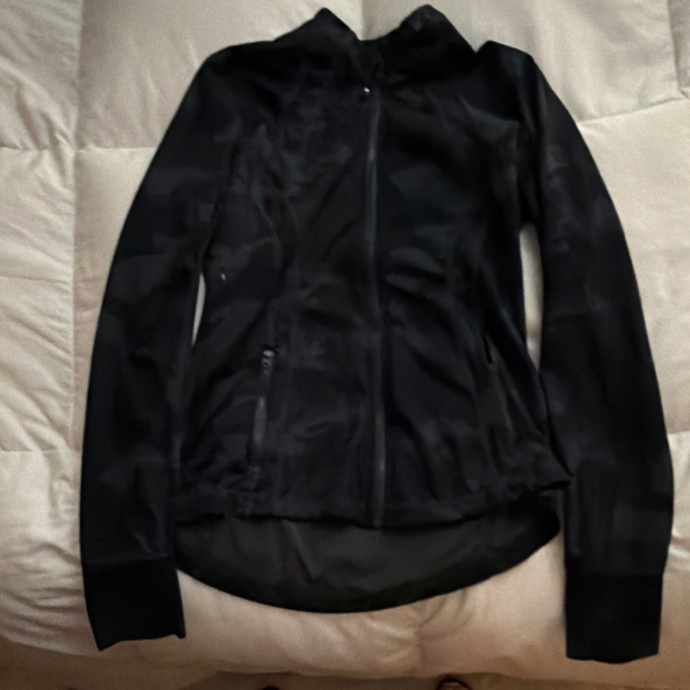 Yogalicious Lux Women's Full Zip Camo Track Jacket Black/Gray Size L