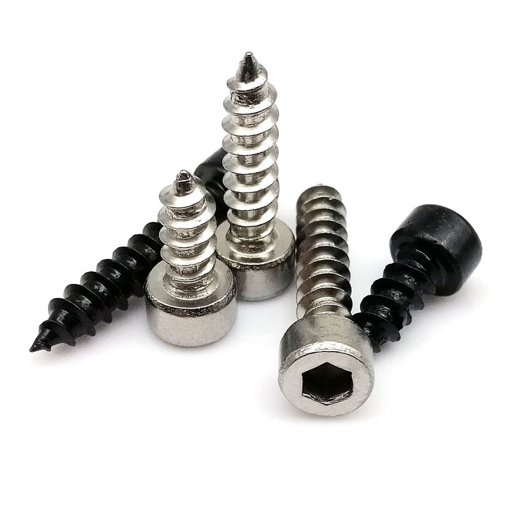 10/50pcs M2-M6 Allen Hex Hexagon Socket Cap Round Head Self Tapping Wood Screw