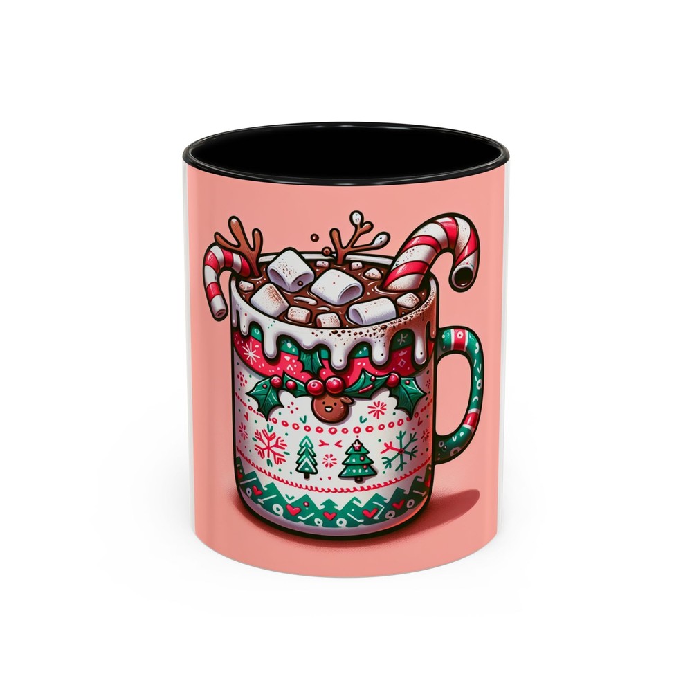 Christmas Accent Coffee Mug (11, 15oz) - Funny Holiday Ceramic Cup, Tea Ritual-image