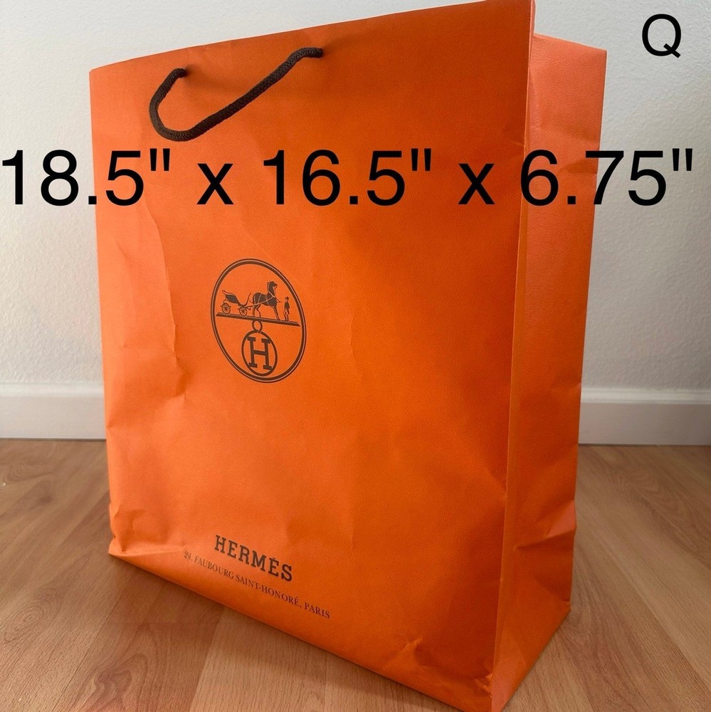 Hermes Paper Shopping Bag - orange large, 18.5