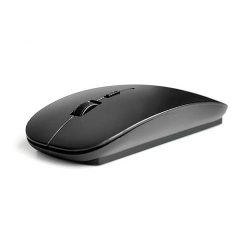 2.4G 4-Button Ergonomic Flat Wireless Mouse with USB Nano Receiver USA