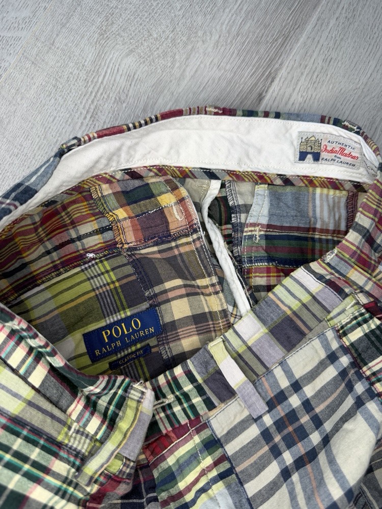 Polo Ralph Lauren Indian Madras Patchwork Shorts Mens 29 Preppy