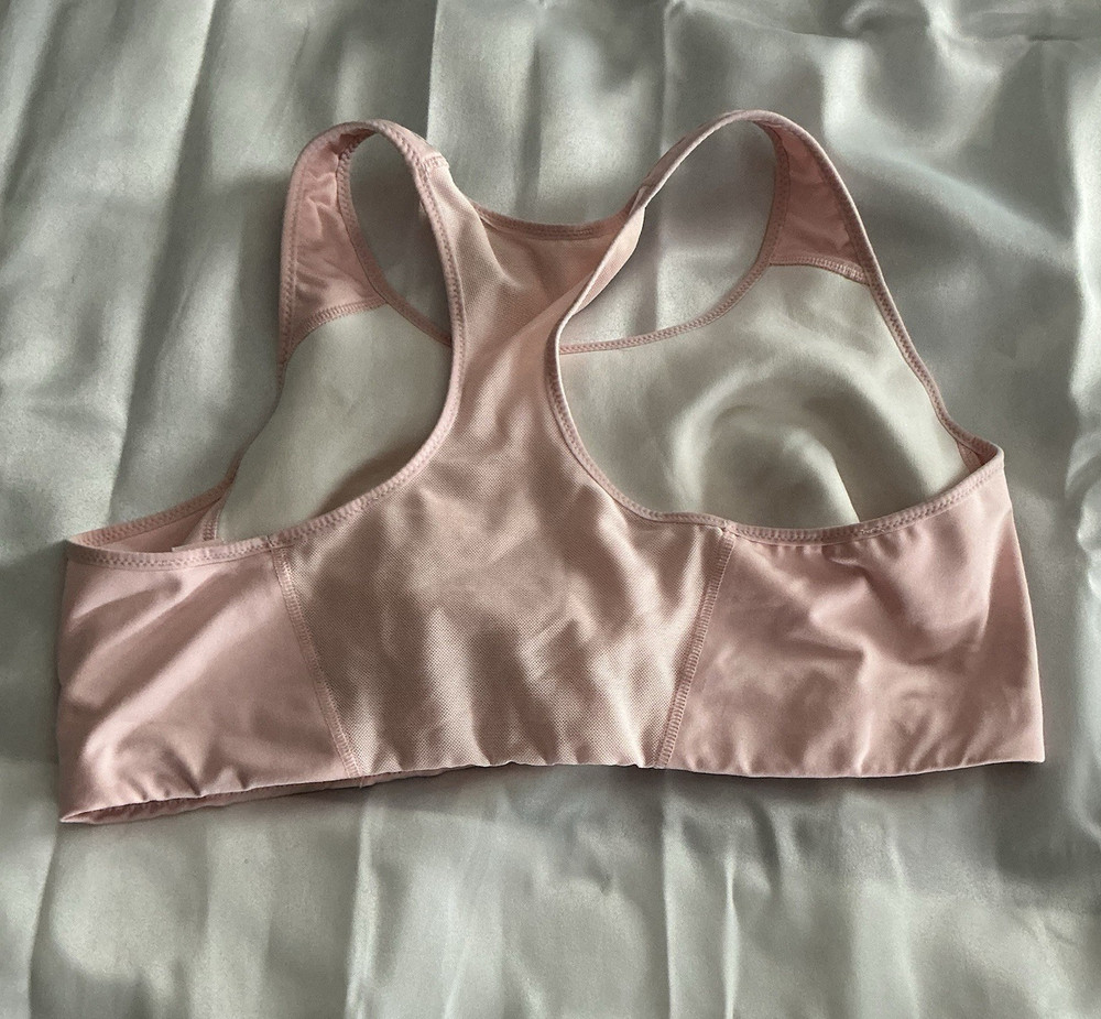 Nike Women’s Pink Racerback Pullover Wireless Medium Support Sports Bra L