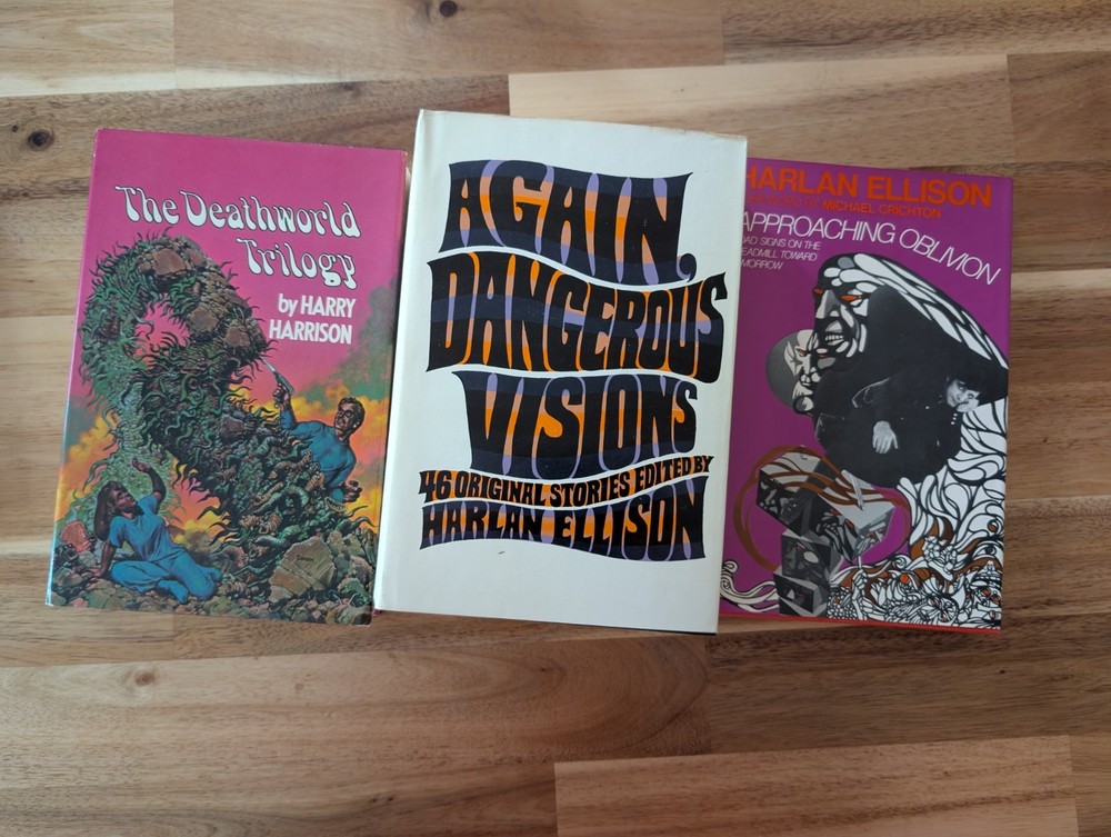 Lot of 3 Book: The Deathworld Trilogy&Again Dangerous Visions & Approaching...