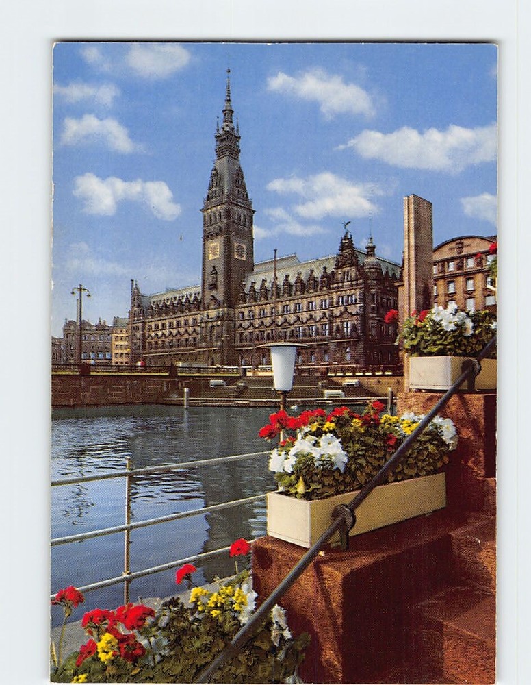 Postcard Rathaus Hamburg Germany