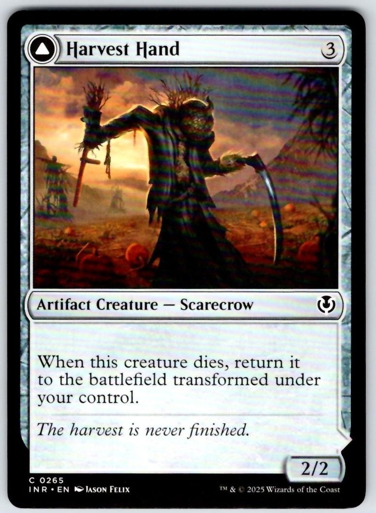 Harvest Hand 265 Common Innistrad Remastered Magic: The Gathering Near Mint