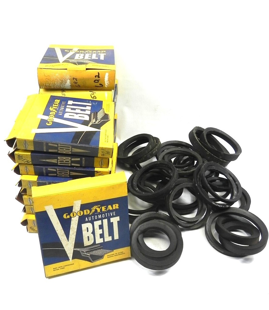 VINTAGE V-BELT LOT OF GOOD YEAR GAS OIL SERVICE STATION (FULL LOT) WITH BOXES