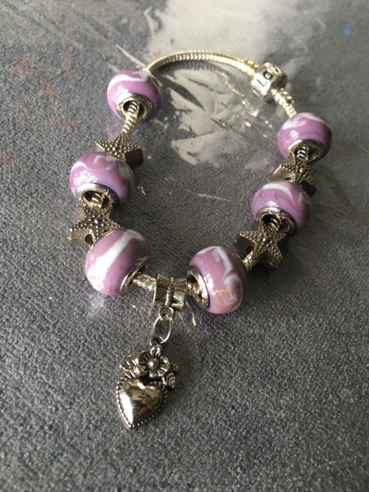 925 sterling silver braclet with 925 charms