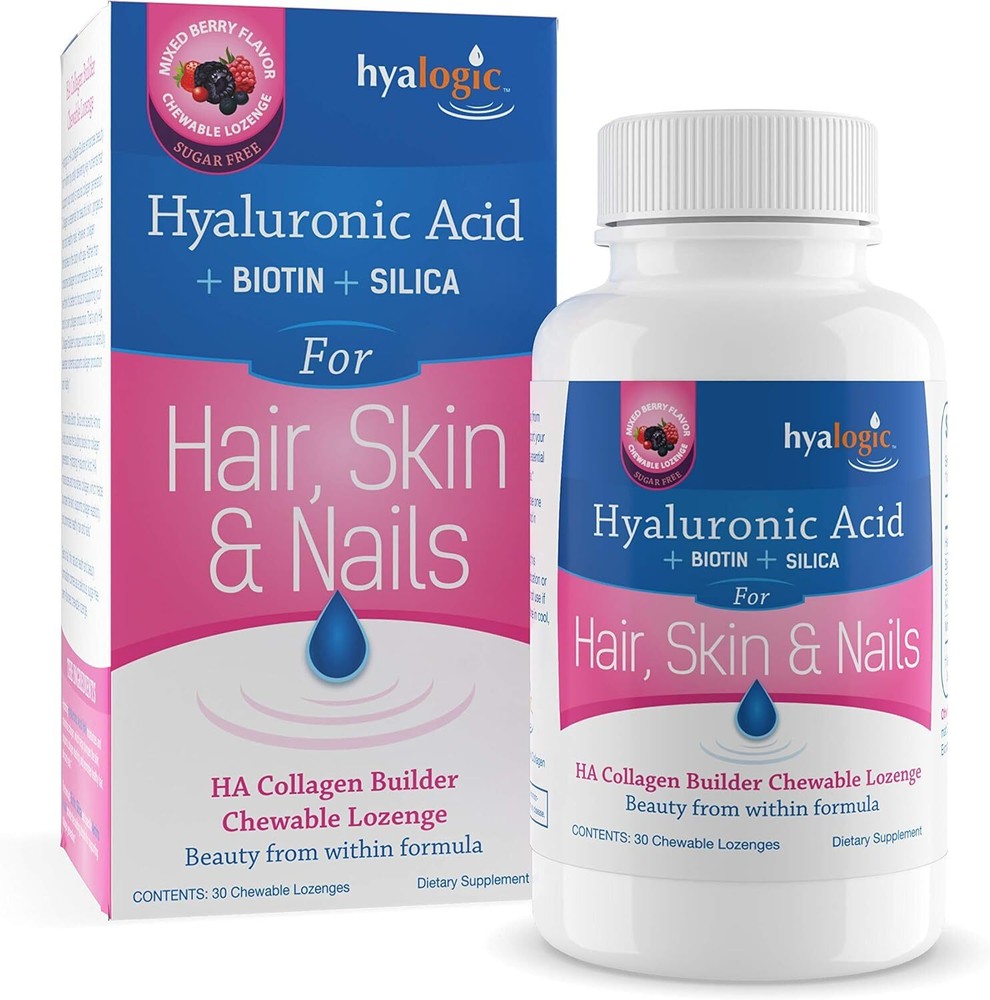 Hyalogic Hair Skin & Nails Hyaluronic Acid Collagen Builder ? Delicious Berry Fl-image