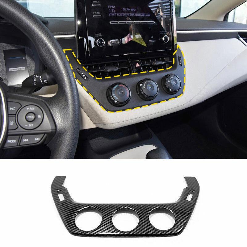 For Toyota Corolla 19-21 Carbon Fiber Air Conditioning Switch Panel Cover Trim
