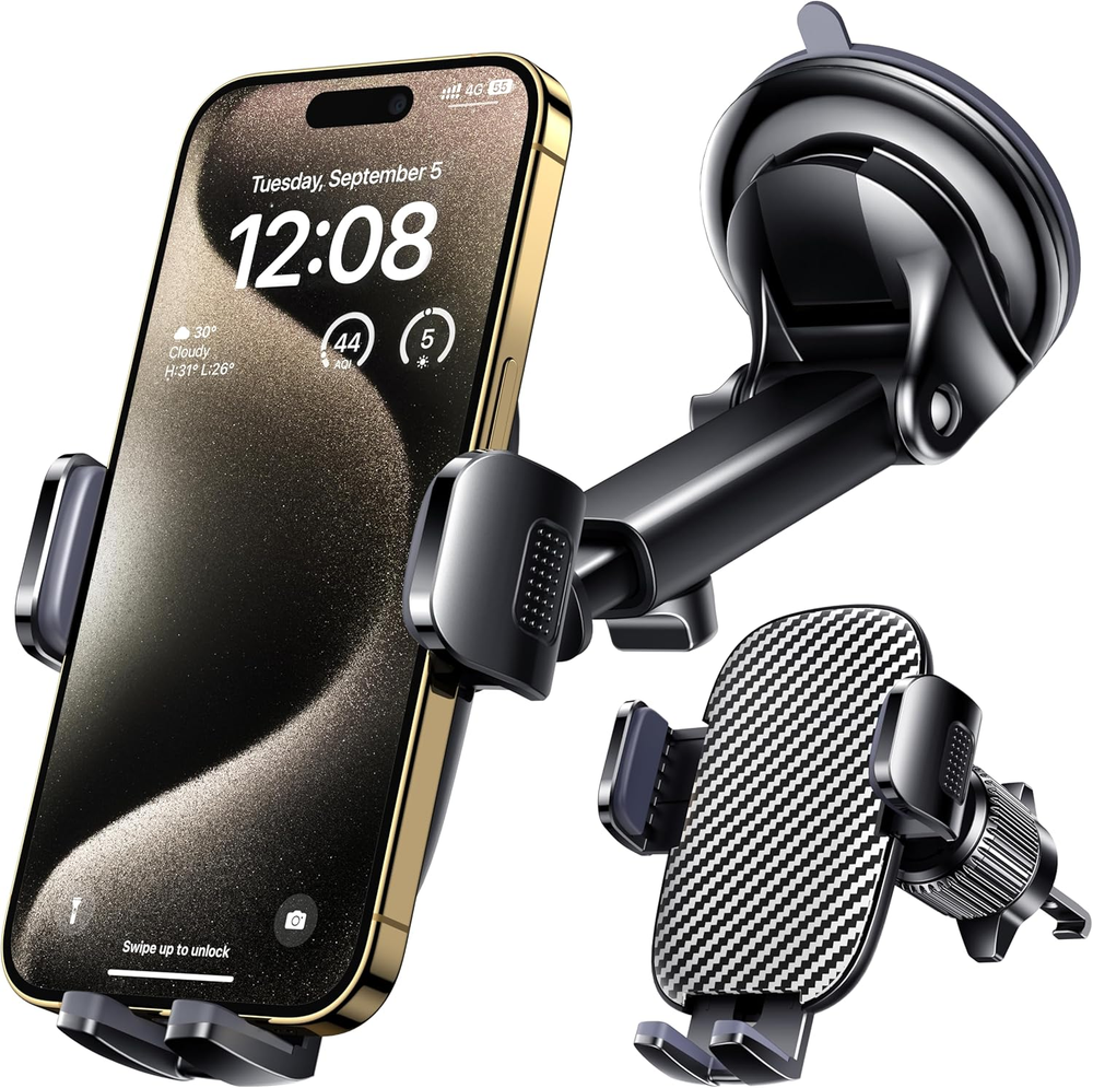 Car Phone Holder Mount Phone Mount for Car Windshield Dashboard Air Vent Univers