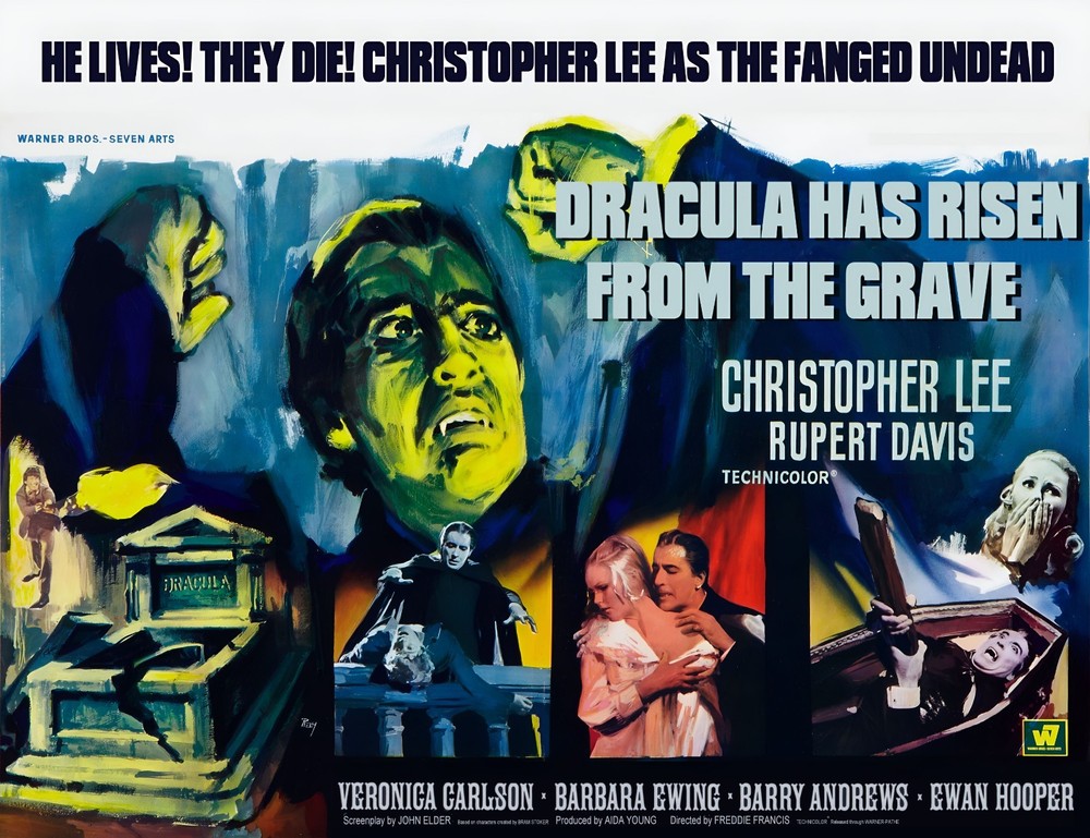 DRACULA HAS RISEN FROM THE GRAVE 1968 quad poster print 30x40