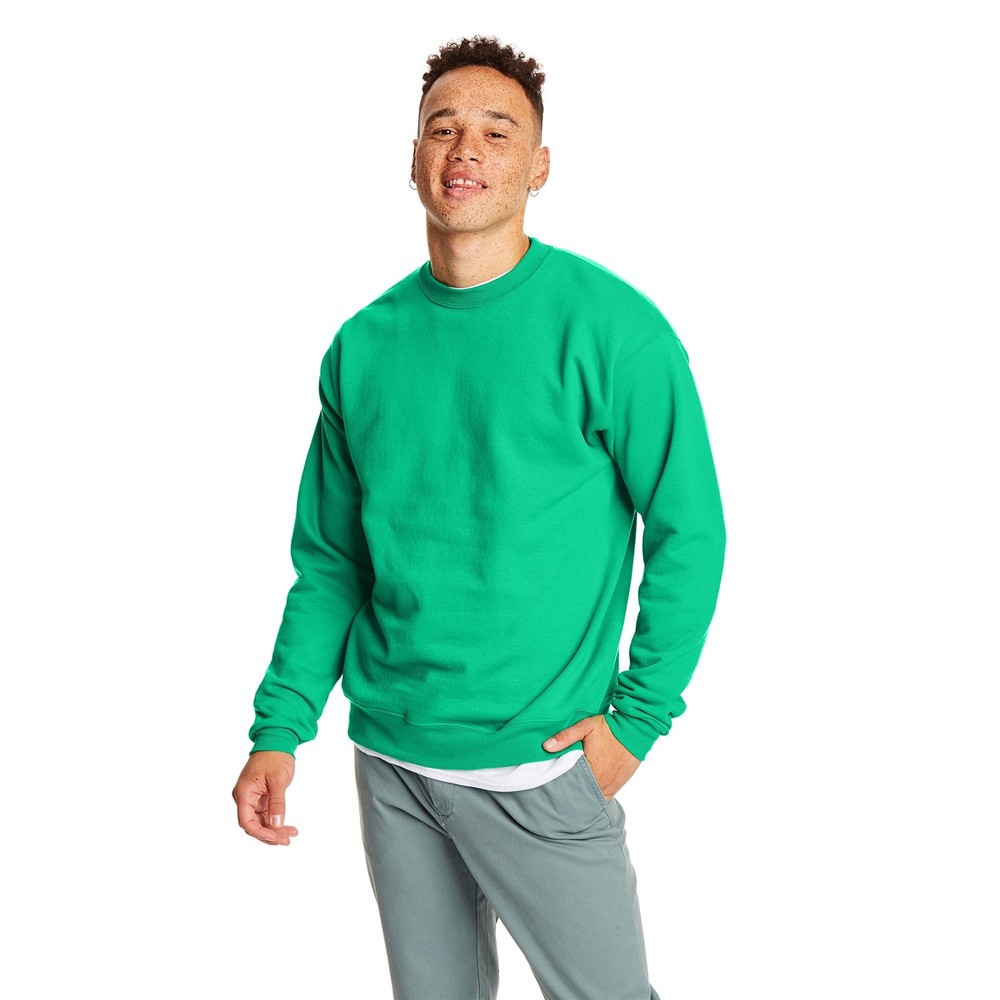 Hanes EcoSmart Men’s Fleece Sweatshirt – Soft Comfort, Kelly Green, 5XL