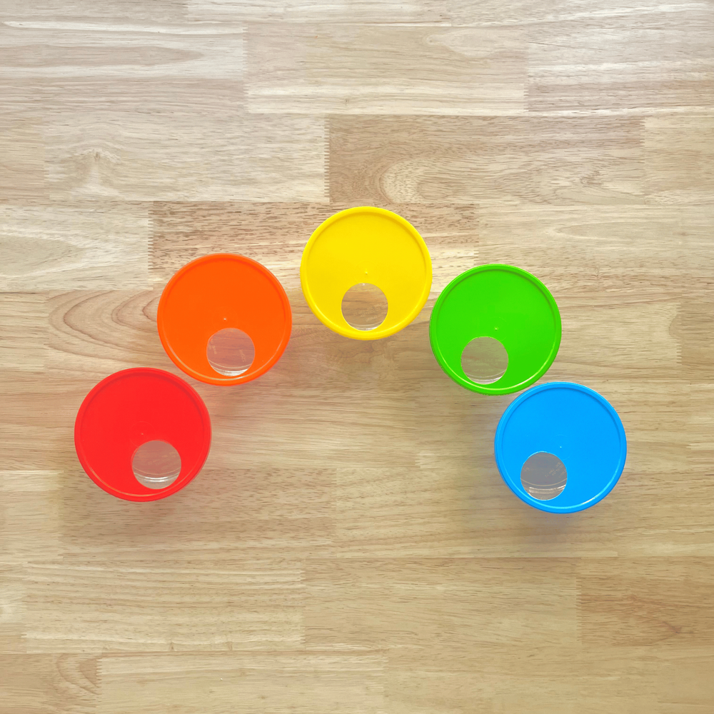 Colorful Sensory Play Containers for Fine Motor Skills | Montessori Learning Tools