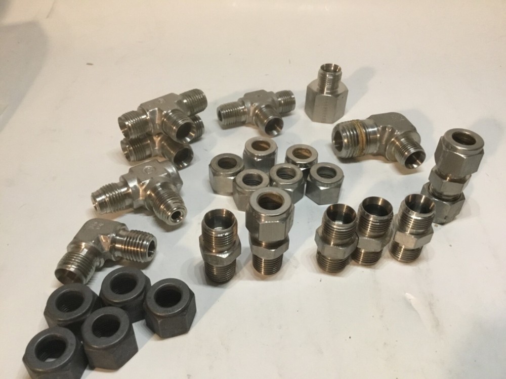 3/8 swagelok, ,parker stainless fittings Crawford ssp mini lot