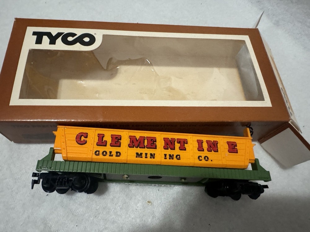 Tyco Ho Scale Clementine Side Dump Gold Mining Car For Train, Set Layout