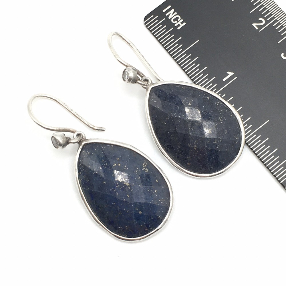 Vintage Sterling Silver SILPADA “Twilight” Blue Lapis Earrings Marked 925 #26