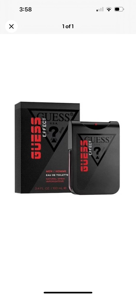 Effect by Guess 3.4 oz EDT Cologne for Men New In Box