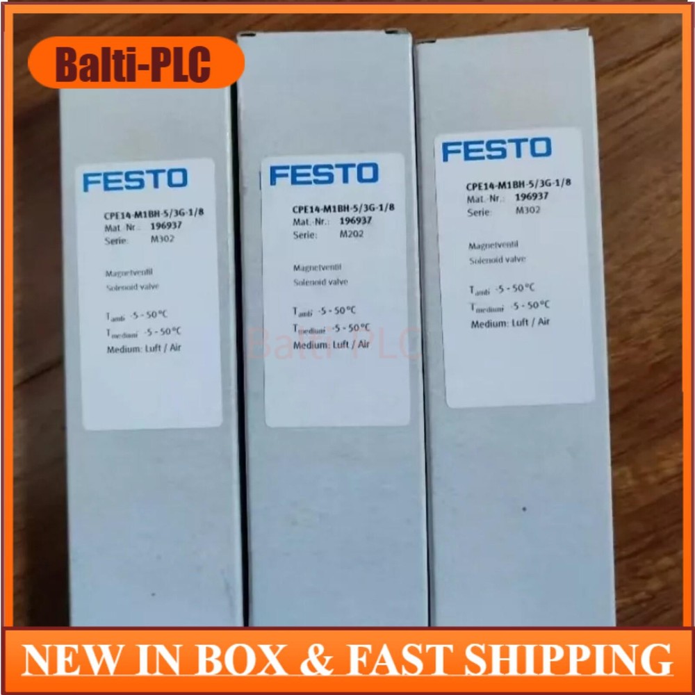 US FREE TAX New FESTO CPE14-M1BH-5/3G-1/8 196937 Solenoid Valve