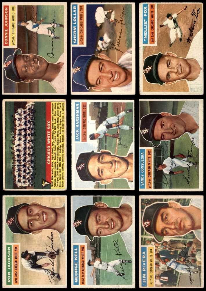 1956 Topps Chicago White Sox Near Team Set 3 - VG 7301065 (18 / 21 cards)