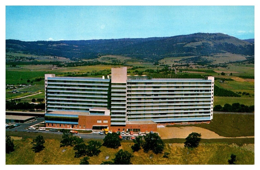 1960s Aerial View West Side Rogue Valley Manor Medford Oregon Vintage Postcard