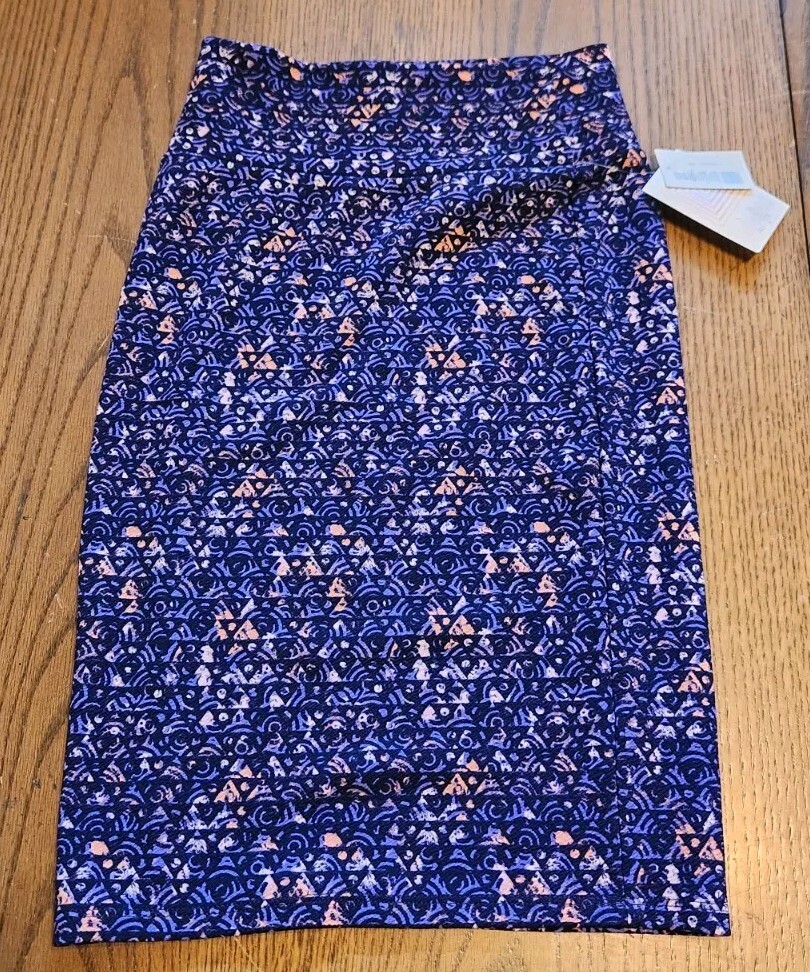 LuLaRoe Cassie Pencil Skirt Multicolor Abstract Stretch XS-image