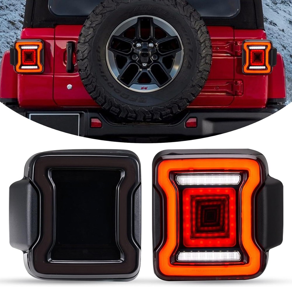 2008-2017 Jeep Wrangler JK LED Tail Lights with Sequential Turn Signals