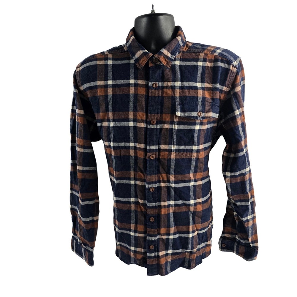 Patagonia Organic Cotton Plaid Flannel Shirt Men's Size L Long Sleeve Button Up