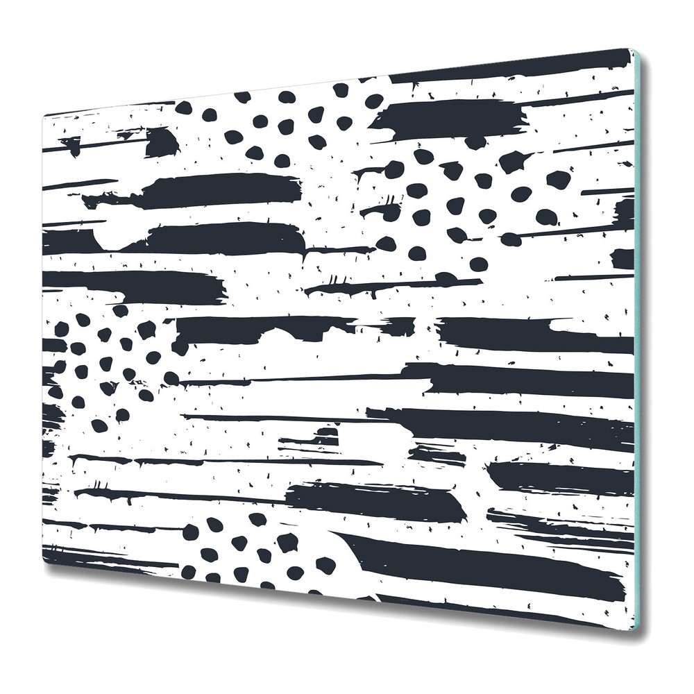 Glass Chopping Board Utensil Worktop Saver Abstract repeat Painting 60x52