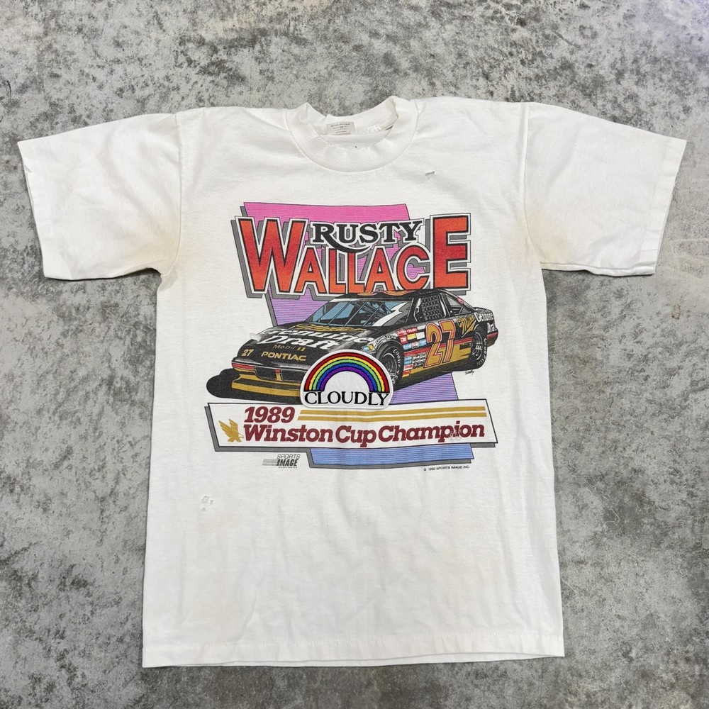 Vintage Rusty Wallace Shirt Mens Medium 1989 Winston Cup Champion NASCAR 90s