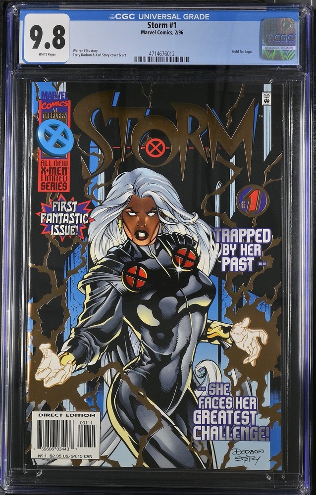 Storm 1 CGC 9.8  Gold foil logo.