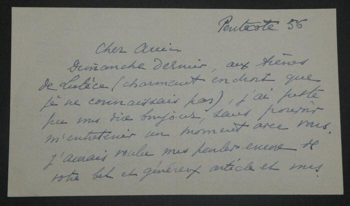 General Maxime Weygand - Signed Autograph Letter - 1956