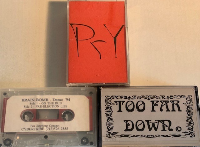 3x RARE 90's METAL DEMO CASSETTES / Brain Bomb / Psy / Too Far Down