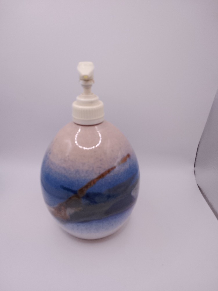 Pottery Soap Dispenser signed Brimberry about 8