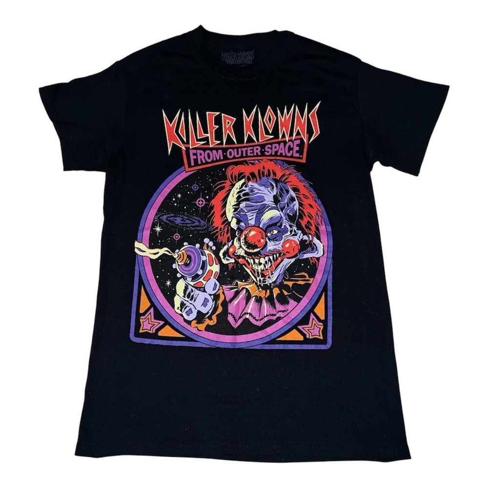 Killer Klowns From Outer Space Cult Horror Black T Shirt Men's Small Unisex Tee