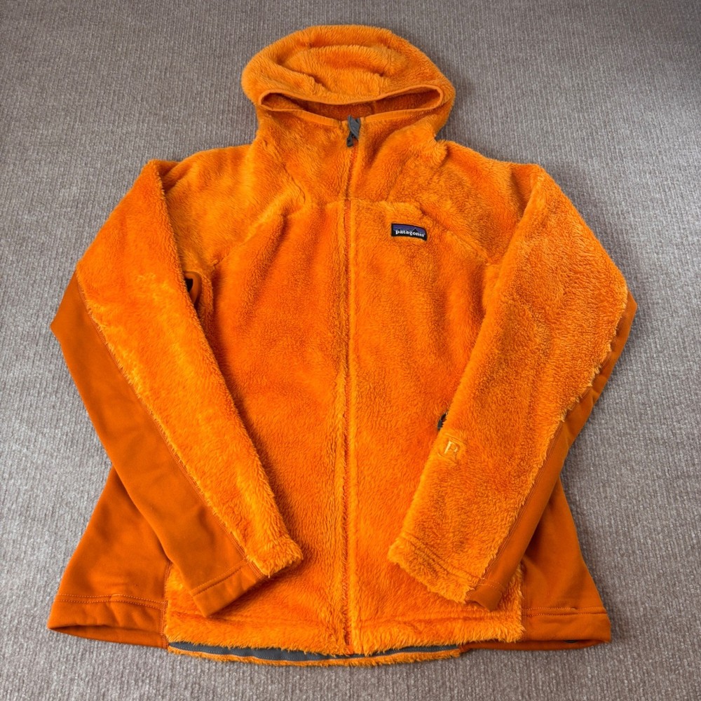 Patagonia Orange Full Zip R3 Hi-Loft Hoody Women's Size Large EUC 25706
