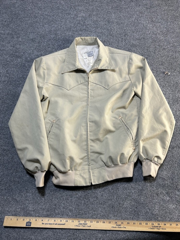 Vintage 60s H Bar C Swing Top Beige Western Jacket Coat Size Mens Large