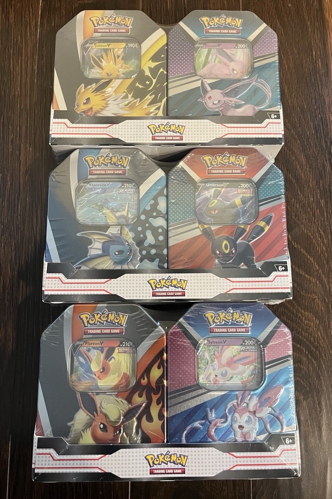 EEVEE EVOLUTIONS Eeveelutions V HEROES TINS 2-Pack (Set Of 3) Target Exclusive