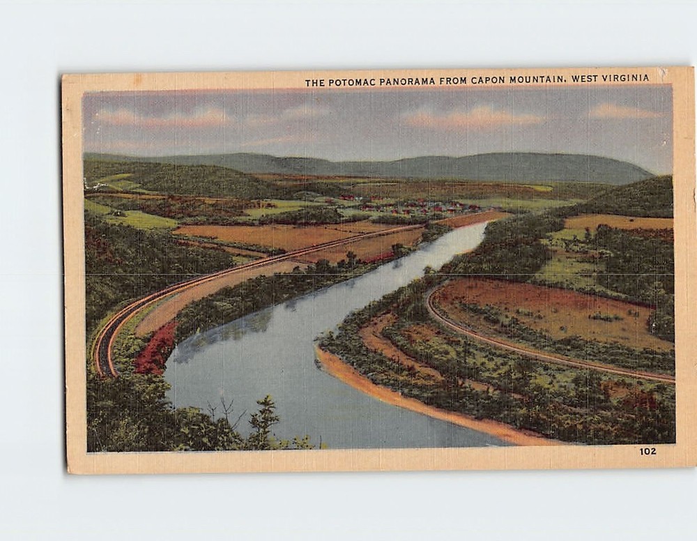 Postcard Potomac Panorama from Capon Mountain West Virginia USA