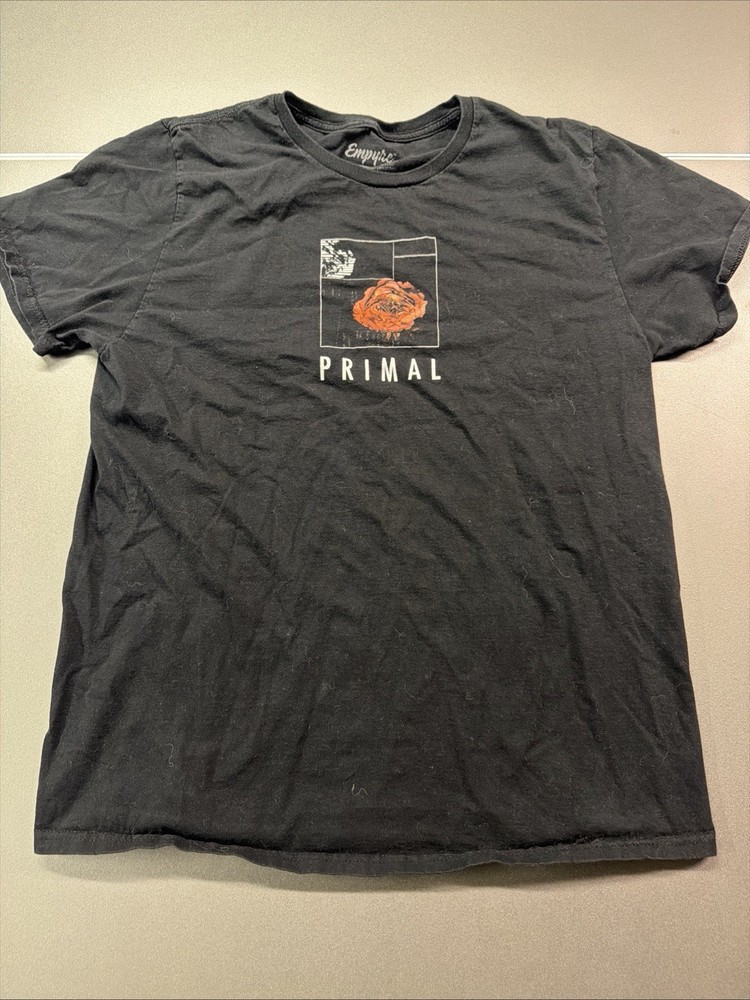Empyre T-Shirt Men's Size Large Black Primal Rose Graphic Short Sleeve