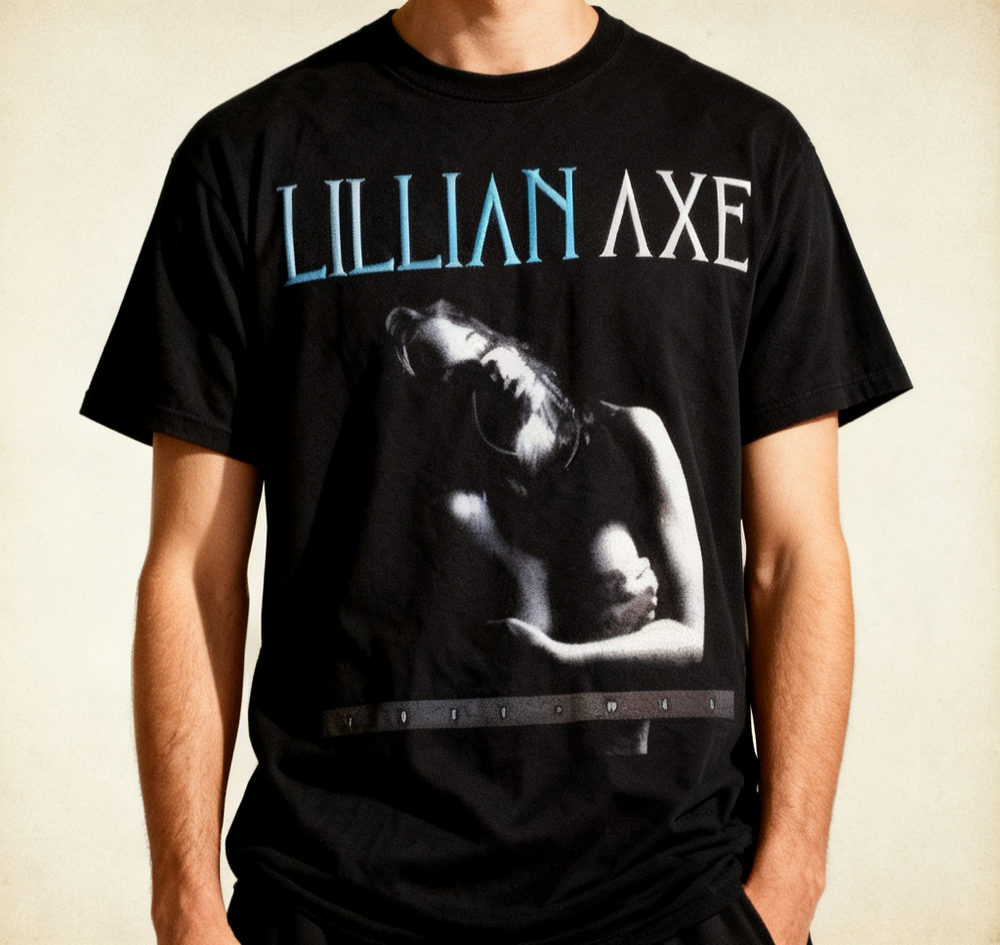 LILLIAN AXE LOVE+ WAR '89 BLACK 'N BLUE Shirt Gift NWT