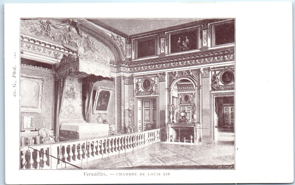 Postcard - Bedroom Of Louis XIV - Palace of Versailles, France