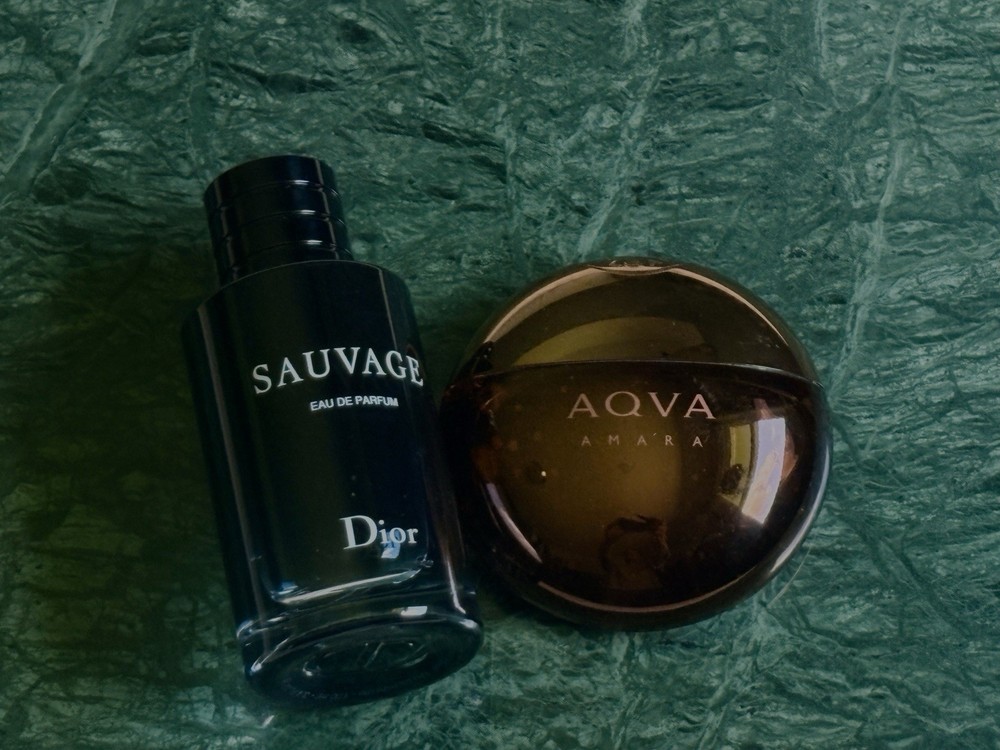 Dior Sauvage Eau de Parfum Spray + Bulgari Aqua Amara Bundle